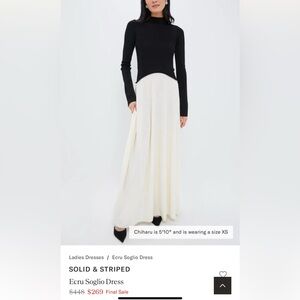 SOLID & STRIPED Cream Maxi Dress for Cocktail